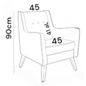 Jodo de Cadeira Decorativa Olivia para mesa de Jantar 02 cadeiras