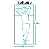 Cama box Solteiro, revestida em Suede (Solteiro0,88x1,88)