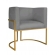 Poltrona decorativa Lua com Base Metálica