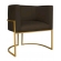 Poltrona decorativa Lua com Base Metálica
