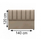 Cabeceira para cama de casal Dalia em Suede (1,20x1,40)