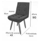 Cadeira Decorativa Olivia para mesa de Jantar