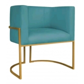 Poltrona decorativa Lua com Base Metálica