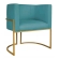 Poltrona decorativa Lua com Base Metálica