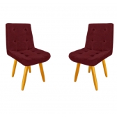 Jodo de Cadeira Decorativa Olivia para mesa de Jantar 02 cadeiras