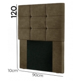 Cabeceira de Cama Box solteiro Carla de 90Cm em Suede