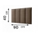 Cabeceira de Cama Box solteiro Painel de 90Cm em Suede