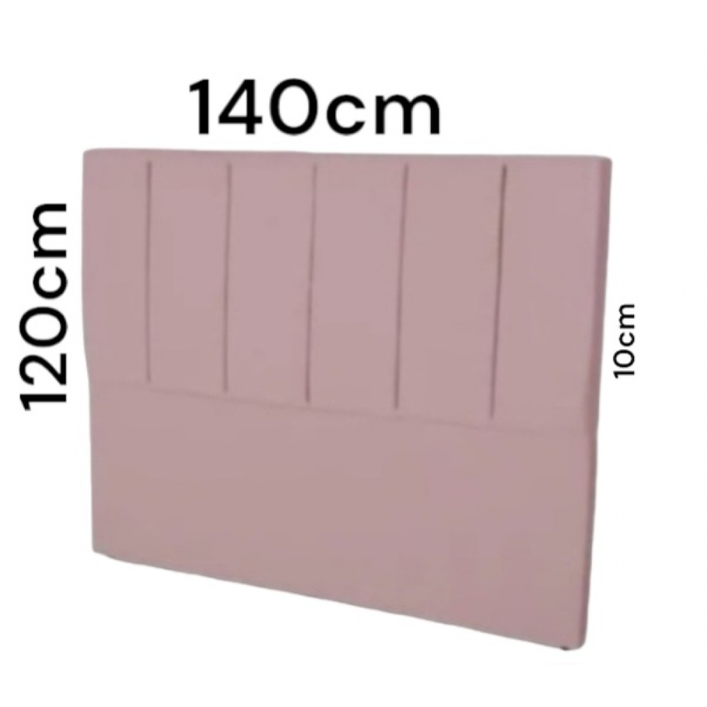 Cabeceira para cama de casal Dalia em Suede (1,20x1,40)