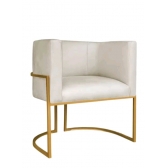 Poltrona decorativa Lua com Base Metálica