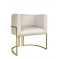 Poltrona decorativa Lua com Base Metálica