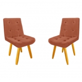 Jodo de Cadeira Decorativa Olivia para mesa de Jantar 02 cadeiras