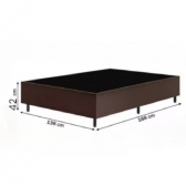 Cama box para casal em revestimento suede (1,88 x1,38)