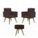 Kit Com 2 Poltronas Talita e 1 Puff Redondo