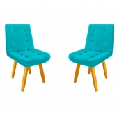 Jodo de Cadeira Decorativa Olivia para mesa de Jantar 02 cadeiras