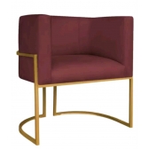 Poltrona decorativa Lua com Base Metálica