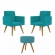 Kit Com 2 Poltronas Talita e 1 Puff Redondo