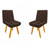 Jodo de Cadeira Decorativa Olivia para mesa de Jantar 02 cadeiras