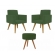 Kit Com 2 Poltronas Talita e 1 Puff Redondo