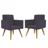 Jogo de poltronas decorativa Talita