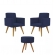 Kit Com 2 Poltronas Talita e 1 Puff Redondo