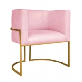 Poltrona decorativa Lua com Base Metálica