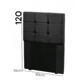 Cabeceira de Cama Box solteiro Carla de 90Cm em Suede