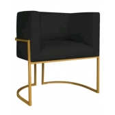 Poltrona decorativa Lua com Base Metálica