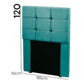 Cabeceira de Cama Box solteiro Carla de 90Cm em Suede