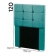 Cabeceira de Cama Box solteiro Carla de 90Cm em Suede