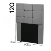 Cabeceira de Cama Box solteiro Carla de 90Cm em Suede