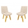 Jodo de Cadeira Decorativa Olivia para mesa de Jantar 02 cadeiras
