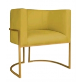 Poltrona decorativa Lua com Base Metálica