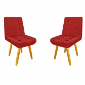 Jodo de Cadeira Decorativa Olivia para mesa de Jantar 02 cadeiras