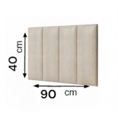 Cabeceira de Cama Box solteiro Painel de 90Cm em Suede