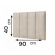 Cabeceira de Cama Box solteiro Painel de 90Cm em Suede
