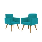 Jogo de poltronas decorativa Talita