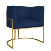 Poltrona decorativa Lua com Base Metálica