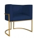Poltrona decorativa Lua com Base Metálica